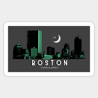 Boston at Night Magnet